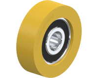 BLICKLE - Galet guide Ø 50mm bandage polyuréthane PU 80kg - FTH 50x15/12-12K