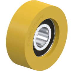 BLICKLE - Galet guide Ø 50mm bandage polyuréthane PU 80kg - FTH 50x18/15-11K