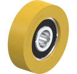 BLICKLE - Galet guide Ø 52mm bandage polyuréthane PU 85kg - FTH 52x15/12-12K
