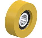 BLICKLE - Galet guide Ø 60mm bandage polyuréthane PU 100kg - FTH 60x20/17-12K