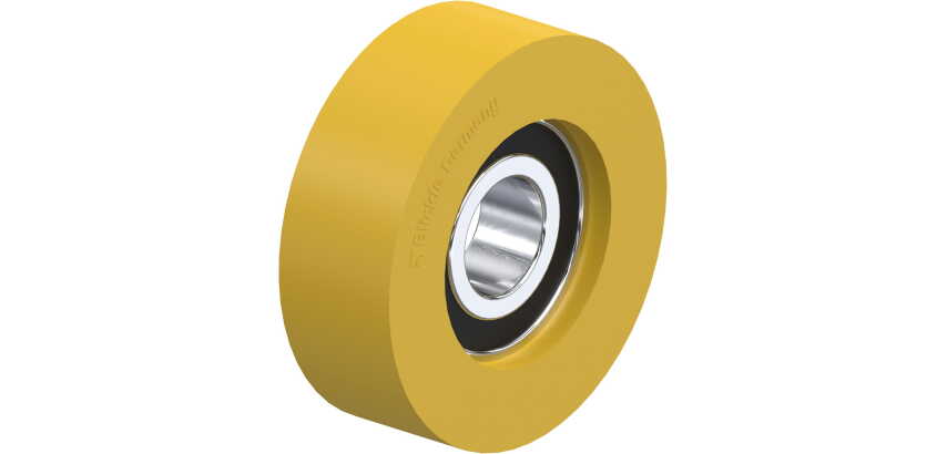 BLICKLE - Galet guide Ø 60mm bandage polyuréthane PU 100kg - FTH 60x20/17-12K