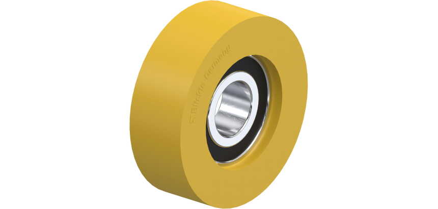 BLICKLE - Galet guide Ø 60mm bandage polyuréthane PU 100kg - FTH 60x20/17-12K