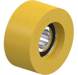 BLICKLE - Galet guide Ø 61mm bandage polyuréthane PU 105kg - FTH 61x30/17-12K