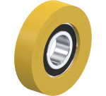 BLICKLE - Galet guide Ø 62mm bandage polyuréthane PU 105kg - FTH 62x15/20-12K