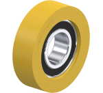 BLICKLE - Galet guide Ø 70mm bandage polyuréthane PU 150kg - FTH 70x20/25-15K