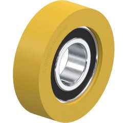BLICKLE - Galet guide Ø 70mm bandage polyuréthane PU 150kg - FTH 70x20/25-15K