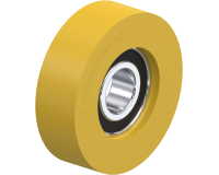 BLICKLE - Galet guide Ø 75mm bandage polyuréthane PU 150kg - FTH 75x23/20-14K