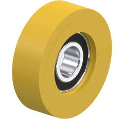 BLICKLE - Galet guide Ø 75mm bandage polyuréthane PU 150kg - FTH 75x23/20-14K