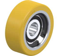 BLICKLE - Galet guide Ø 40mm bandage polyuréthane PU 70kg - FSTH 40x15/10-8K