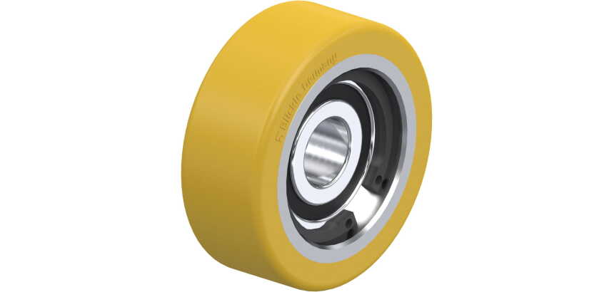 BLICKLE - Galet guide Ø 40mm bandage polyuréthane PU 70kg - FSTH 40x15/10-8K