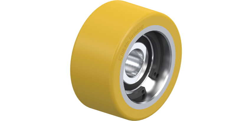 BLICKLE - Galet guide Ø 40mm bandage polyuréthane PU 90kg - FSTH 40x20/10-8K