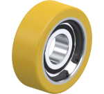 BLICKLE - Galet guide Ø 50mm bandage polyuréthane PU 100kg - FSTH 50x18/17-10K