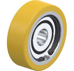 BLICKLE - Galet guide Ø 60mm bandage polyuréthane PU 135kg - FSTH 60x20/15-13K
