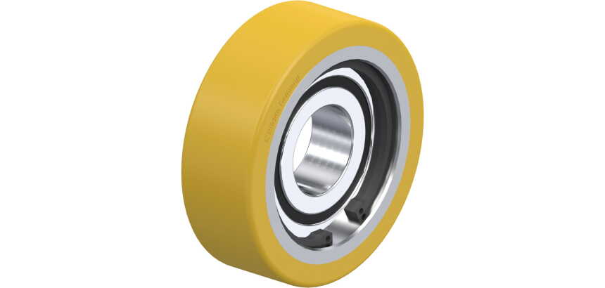 BLICKLE - Galet guide Ø 60mm bandage polyuréthane PU 135kg - FSTH 60x20/20-12K