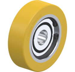 BLICKLE - Galet guide Ø 68mm bandage polyuréthane PU 155kg - FSTH 68x20/15-13K