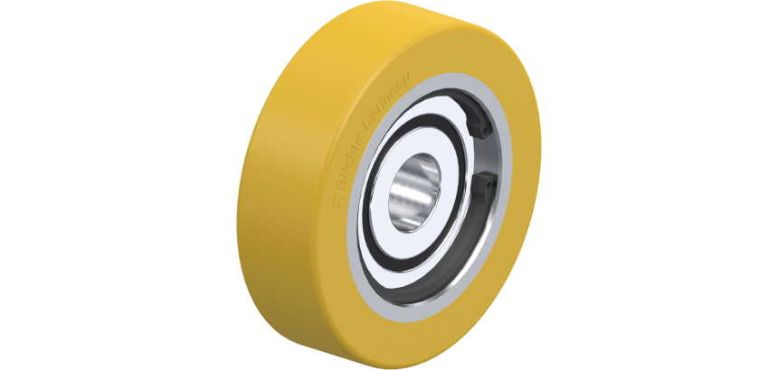 BLICKLE - Galet guide Ø 68mm bandage polyuréthane PU 155kg - FSTH 68x20/15-13K