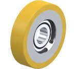BLICKLE - Galet guide Ø 100mm bandage polyuréthane PU 250kg - FSTH 100x25/25-15K