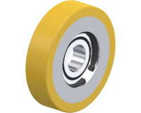 BLICKLE - Galet guide Ø 100mm bandage polyuréthane PU 250kg - FSTH 100x25/25-15K