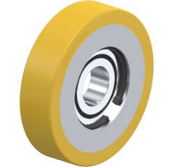 BLICKLE - Galet guide Ø 100mm bandage polyuréthane PU 250kg - FSTH 100x25/25-15K