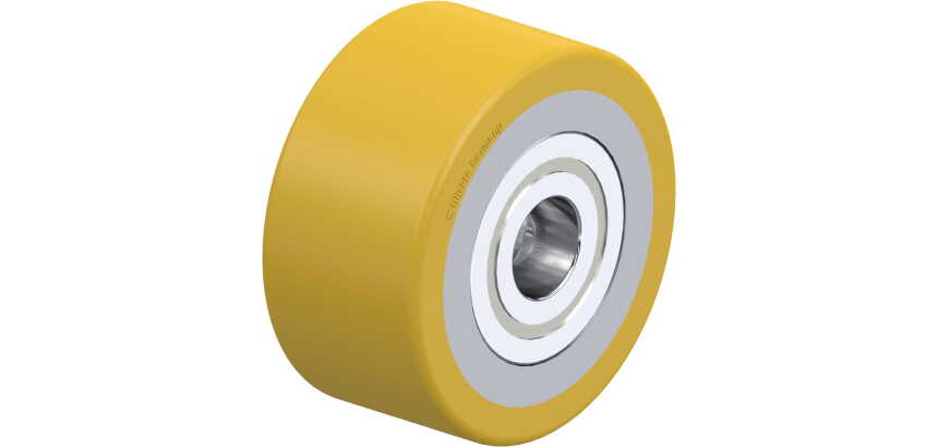 BLICKLE - Galet de transpalettes Ø 80mm bandage polyuréthane PU 350kg - HTH 80x40/20-40K
