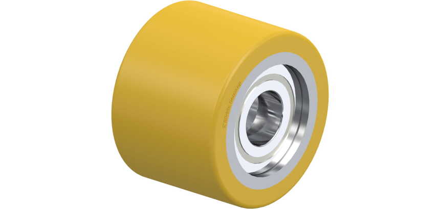 BLICKLE - Galet de transpalettes Ø 82mm bandage polyuréthane PU 550kg - HTH 82x60/25-52K