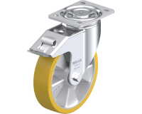 BLICKLE - Roulette pivotante à frein Ø 200mm bandage polyuréthane PU 800kg - LH-ALTH 200K-FI
