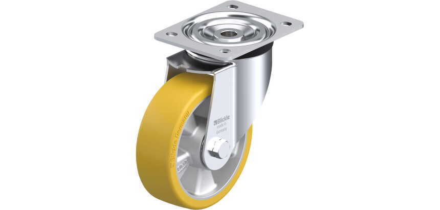BLICKLE - Roulette pivotante Ø 150mm bandage polyuréthane PU 400kg - L-ALTH 150K