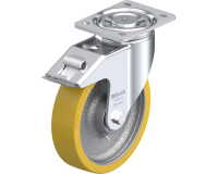 BLICKLE - Roulette pivotante à frein Ø 200mm bandage polyuréthane PU 900kg - LH-GTH 200K-FI