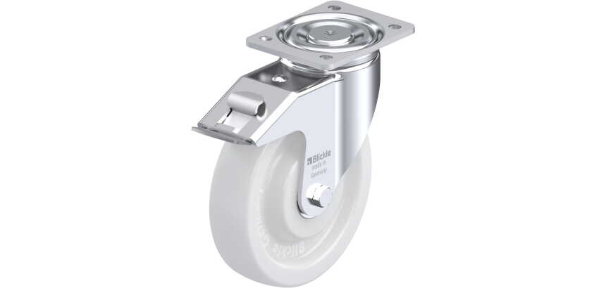 BLICKLE - Roulette pivotante à frein Ø 200mm bandage polyamide PA 6.6 900kg - LH-SPO 200K-FI