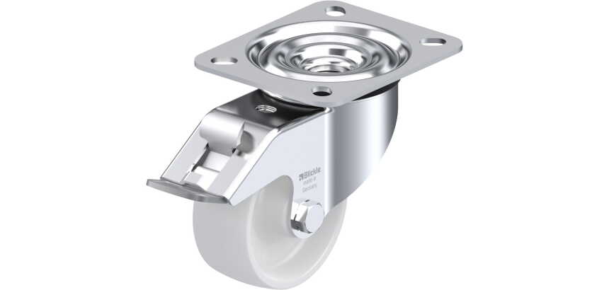 BLICKLE - Roulette pivotante à frein Ø 75mm bandage polyamide PA 6.6 150kg - LE-PO 75G-FI