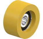 BLICKLE - Galet guide Ø 40mm bandage polyuréthane PU 50kg - FTH 40x20/10-9K