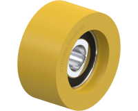BLICKLE - Galet guide Ø 40mm bandage polyuréthane PU 50kg - FTH 40x20/10-9K