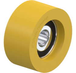 BLICKLE - Galet guide Ø 40mm bandage polyuréthane PU 50kg - FTH 40x20/10-9K