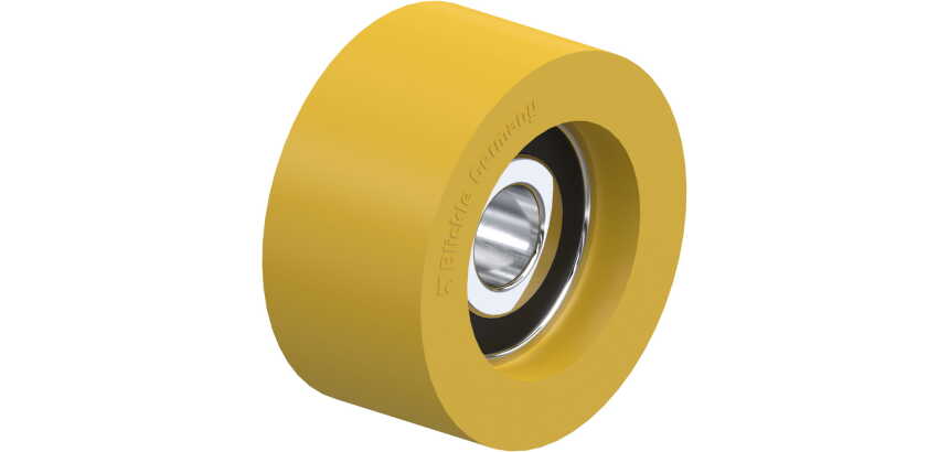 BLICKLE - Galet guide Ø 40mm bandage polyuréthane PU 50kg - FTH 40x20/10-9K