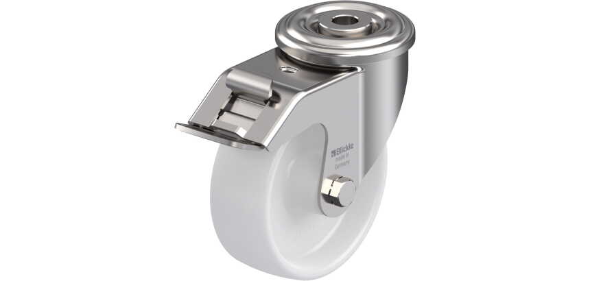 BLICKLE - Roulette pivotante à frein Ø 100mm bandage polyamide PA 6.6 150kg - LEXR-PO 100G-FI