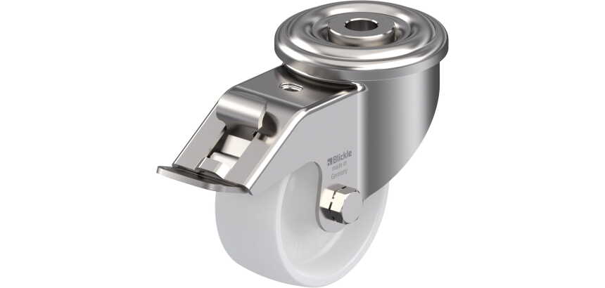 BLICKLE - Roulette pivotante à frein Ø 75mm bandage polyamide PA 6.6 150kg - LEXR-PO 75G-FI