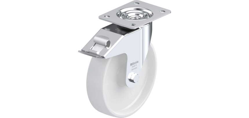 BLICKLE - Roulette pivotante à frein Ø 200mm bandage polyamide PA 6.6 300kg - LE-PO 200R-FI