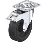 BLICKLE - Roulette pivotante à frein Ø 125mm bandage caoutchouc NR 150kg - LE-POEV 125R-FI