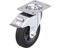 BLICKLE - Roulette pivotante à frein Ø 160mm bandage caoutchouc SBR 135kg - LE-VPP 160G-FI