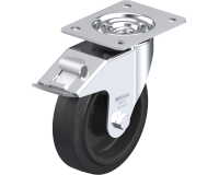 BLICKLE - Roulette pivotante à frein Ø 160mm bandage caoutchouc NR 300kg - LE-POEV 160R-FI