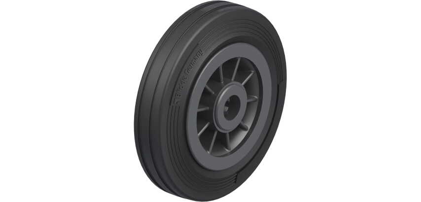 BLICKLE - Roue Ø 160mm bandage caoutchouc SBR 135kg - VPP 160/20-45R