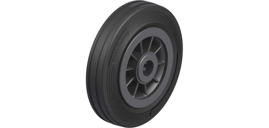 BLICKLE - Roue Ø 160mm bandage caoutchouc SBR 135kg - VPP 160/20-45R