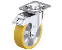 BLICKLE - Roulette pivotante à frein Ø 125mm bandage polyuréthane PU 250kg - L-ALTH 125K-FI