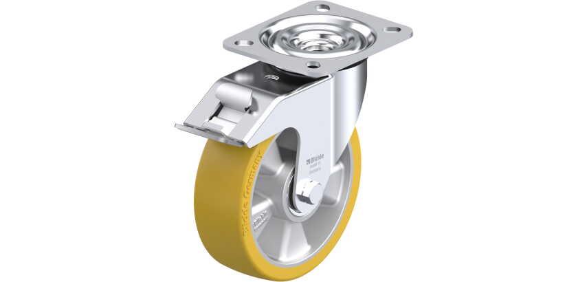 BLICKLE - Roulette pivotante à frein Ø 125mm bandage polyuréthane PU 250kg - L-ALTH 125K-FI
