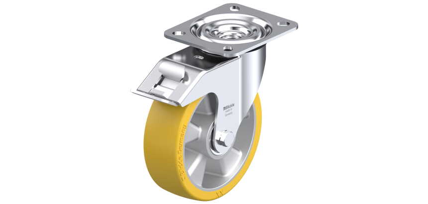 BLICKLE - Roulette pivotante à frein Ø 125mm bandage polyuréthane PU 250kg - L-ALTH 125K-FI