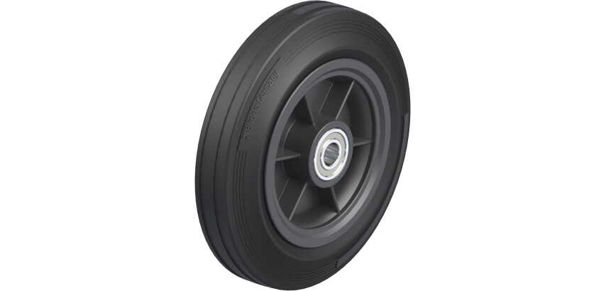 BLICKLE - Roue Ø 250mm bandage caoutchouc SBR 295kg - VPP 250/20K