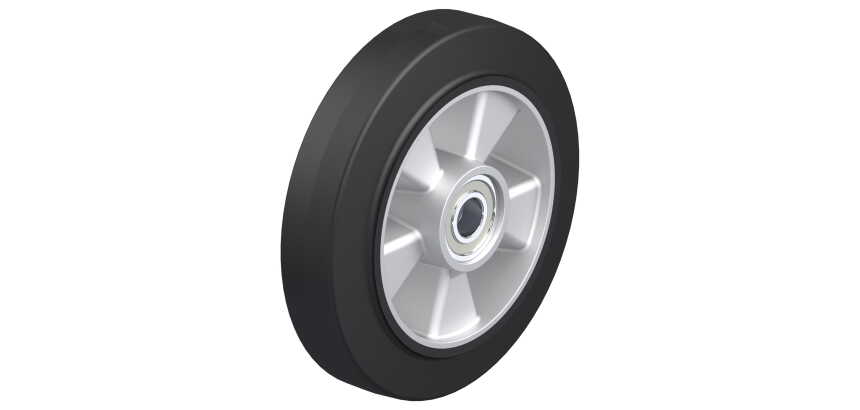 BLICKLE - Roue Ø 200mm bandage caoutchouc NR 500kg - ALEV 200x50/20-54K