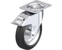 BLICKLE - Roulette pivotante à frein Ø 180mm bandage caoutchouc SBR 170kg - LE-VE 180R-FI