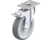BLICKLE - Roulette pivotante à frein Ø 125mm bandage caoutchouc TPE 120kg - LKPA-TPA 126G-FI