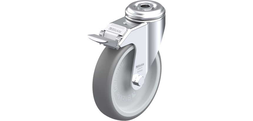 BLICKLE - Roulette pivotante à frein Ø 125mm bandage caoutchouc TPE 120kg - LKRA-TPA 126G-FI
